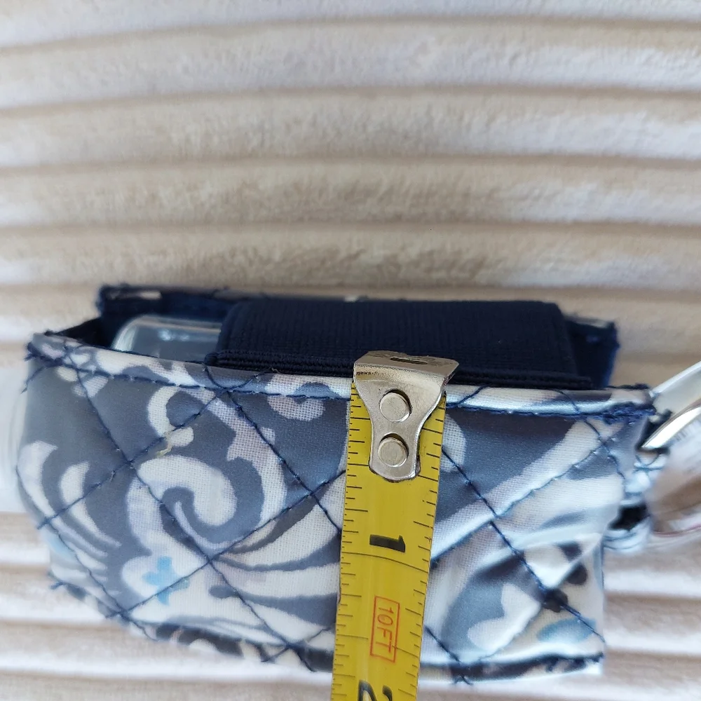 Navy Floral Hand Sanitizer Keychain Holder Vera Bradley Blue